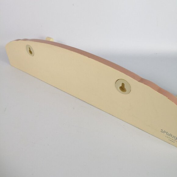 Pfaltzgraff Tea Rose Ceramic Rolling Pin  Wall Hanging Bracket Cottage Pastry - Picture 10 of 11